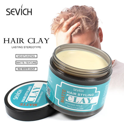 Sevich Matte Strong Hold Hair Styling Clay Gel for Men – Molding Cream, Natural Matte Finish, Long-Lasting Hold