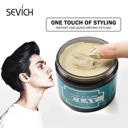 Sevich Matte Strong Hold Hair Styling Clay Gel for Men – Molding Cream, Natural Matte Finish, Long-Lasting Hold