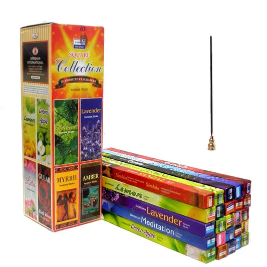 Indian Incense Sticks – White Sage & Sandalwood | Tibetan 10/25 Box | Natural Home Fragrance & Air Purifier