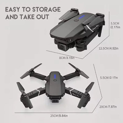 E88 Professional Drone 4K HD Camera – Foldable RC Quadcopter with WiFi FPV, Height Hold, and 1080P Video for Kids & Adults