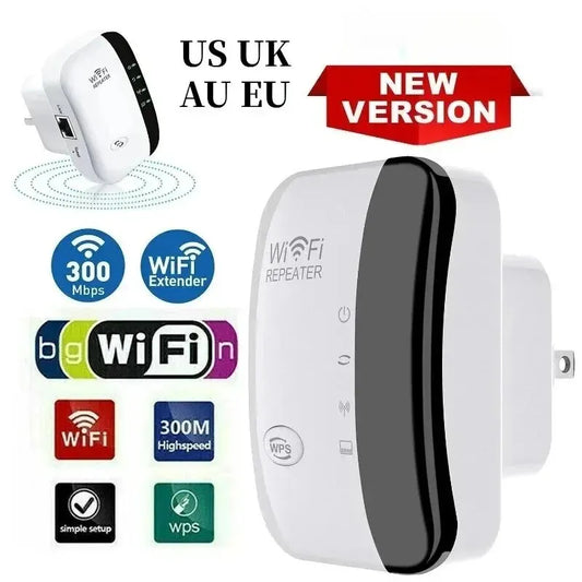 Wireless WiFi Extender | Signal Booster & Repeater | AP Mode, Broadband Router, Home Network Amplifier