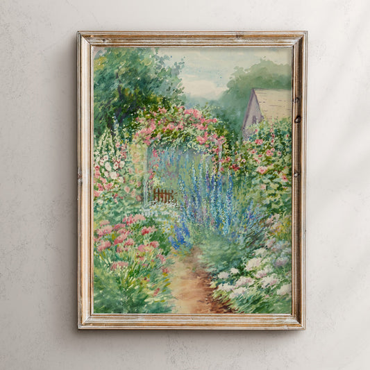 Garden Flowers by Theodore Earl Butler | Fine Art Poster - Vintage Oil Painting Print - Famous Paintings - Art Classics Rustic Antique | 167